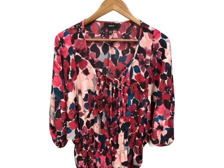 Top Short Sleeve By Alfani In Floral Print, Size: L For Sale