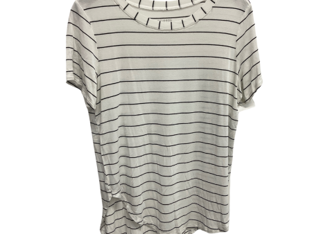 Top Short Sleeve Basic By Halogen In Striped Pattern, Size: M Cheap