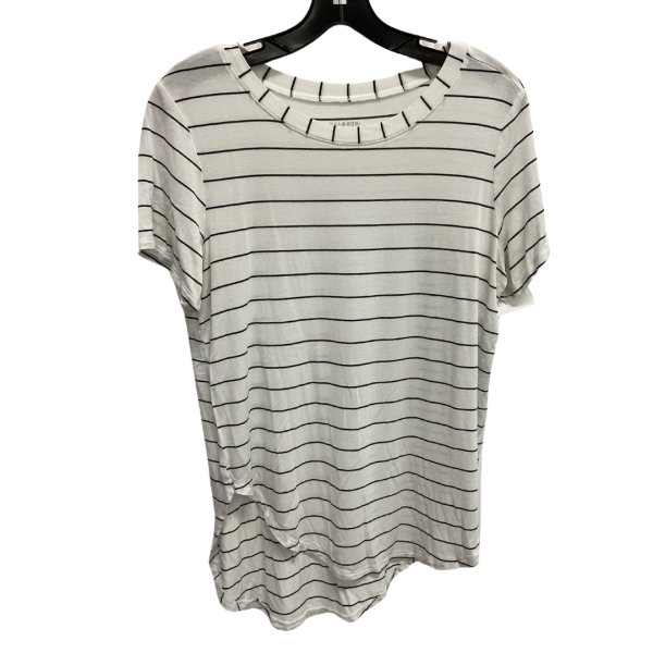 Top Short Sleeve Basic By Halogen In Striped Pattern, Size: M Cheap