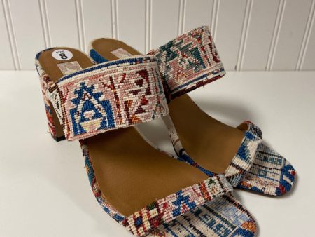 Sandals Heels Block By Band Of Gypsies In Multi-colored, Size: 8 Supply