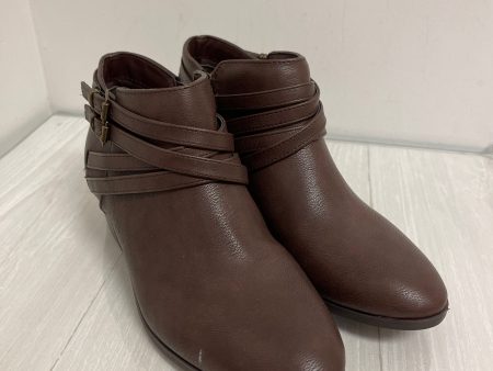 Boots Ankle Heels By Style And Co Collection Women In Brown, Size: 6.5 Hot on Sale