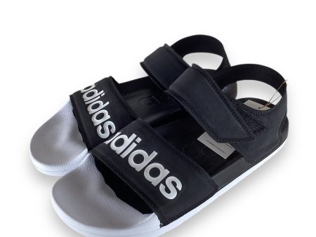 Sandals Flats By Adidas In Black, Size: 7 Online Sale