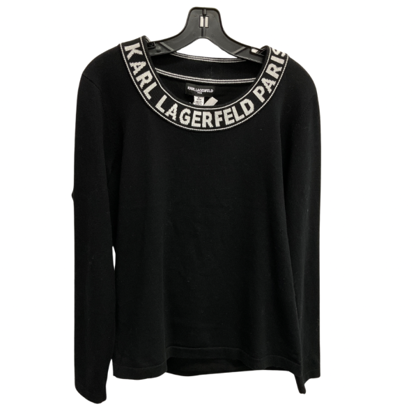 Sweater Designer By Karl Lagerfeld In Black, Size: M Supply