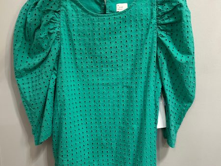 Top 3 4 Sleeve By A New Day In Green, Size: S Online Hot Sale