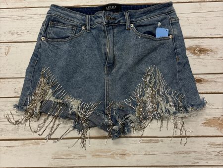 Shorts By Akira In Blue Denim, Size: 1x Online Sale