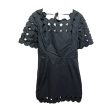 Cutwork Mini Shift Dress By Anthropologie In Black, Size: 8 Supply