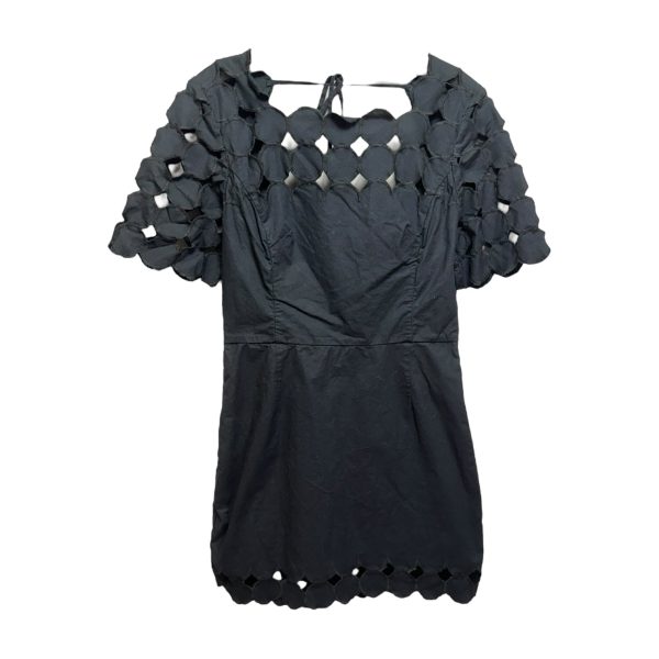 Cutwork Mini Shift Dress By Anthropologie In Black, Size: 8 Supply