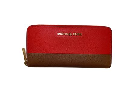 Wallet Designer By Michael Kors In Red & Tan, Size:Large Supply