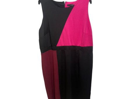 Colorblock Dress Casual Midi By Lane Bryant In Black & Pink, Size: 20 Supply