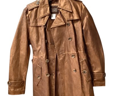 Coat Trench Coat By Clothes Mentor In Bronze, Size: M For Sale