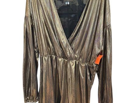 Romper By Clothes Mentor In Gold, Size: Xxl on Sale