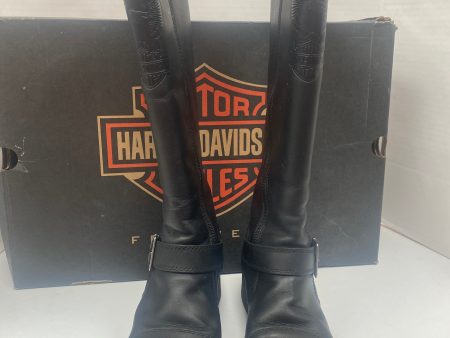 Boots Knee Flats By Harley Davidson In Black, Size: 8 Online