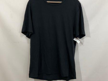 Athletic Top Short Sleeve By Lululemon In Black, Size: 12 on Sale