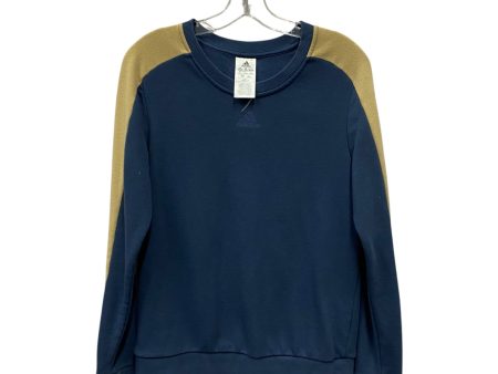 Athletic Sweatshirt Crewneck By Adidas In Blue & Tan, Size:M Online Sale