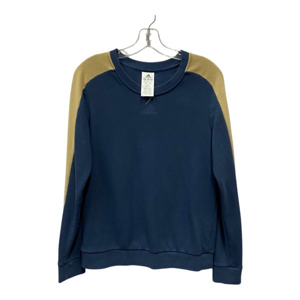 Athletic Sweatshirt Crewneck By Adidas In Blue & Tan, Size:M Online Sale