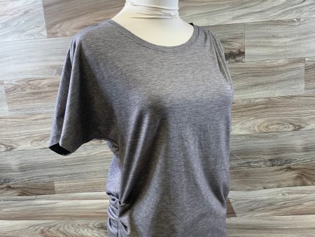 Athletic Top Short Sleeve By Athleta In Grey, Size: S For Cheap