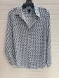 Blouse Long Sleeve By Ann Taylor In Blue & White, Size: 4 Supply