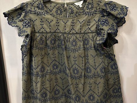 Top Short Sleeve By Crown And Ivy In Blue & Green, Size: L Sale