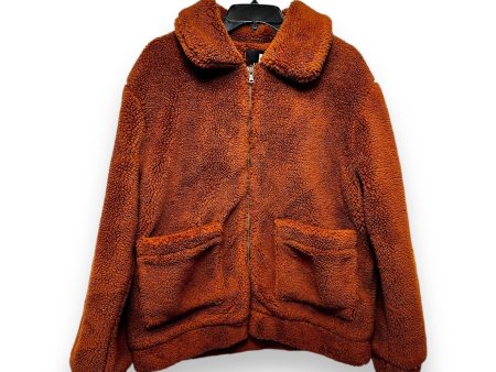 Coat Faux Fur & Sherpa By Elodie In Copper, Size: L Fashion