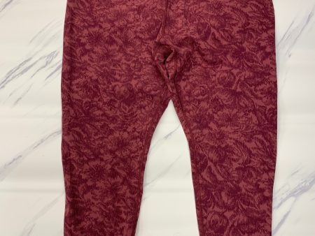 Athletic Leggings By Athleta In Maroon, Size: 3x Fashion