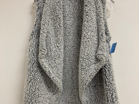 Vest Faux Fur & Sherpa By Eddie Bauer In Grey, Size: M For Sale