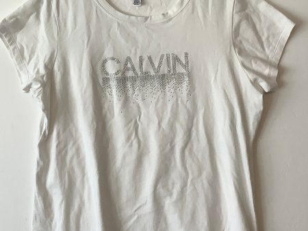 Top Short Sleeve Basic By Calvin Klein In White, Size: L Online Hot Sale