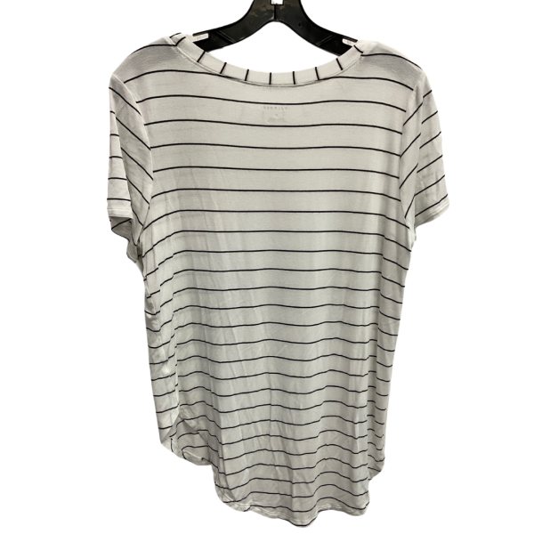 Top Short Sleeve Basic By Halogen In Striped Pattern, Size: M Cheap