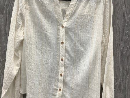 Top Short Sleeve By Falls Creek In Gold & White, Size: S For Sale