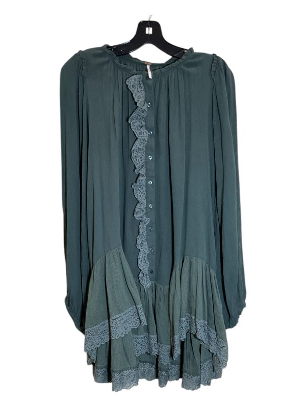 Tunic Long Sleeve By Free People In Green, Size: S Online now