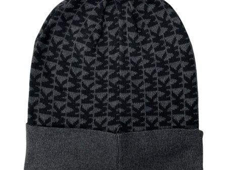 Hat Beanie By Michael By Michael Kors In Black & Grey Online now