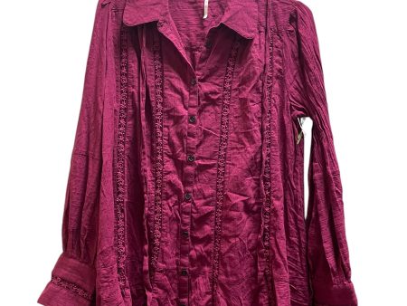 Tunic Long Sleeve By Free People In Pink, Size: M Online Sale