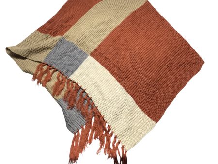 Shawl By Clothes Mentor In Brown & Orange, Size: Xl Online Sale