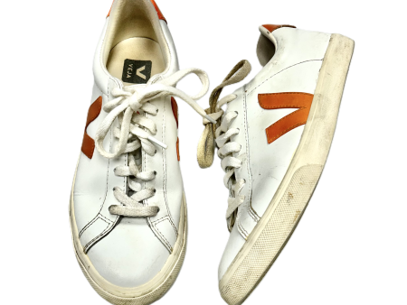 Shoes Sneakers By Veja In Orange & White, Size: 8 Discount