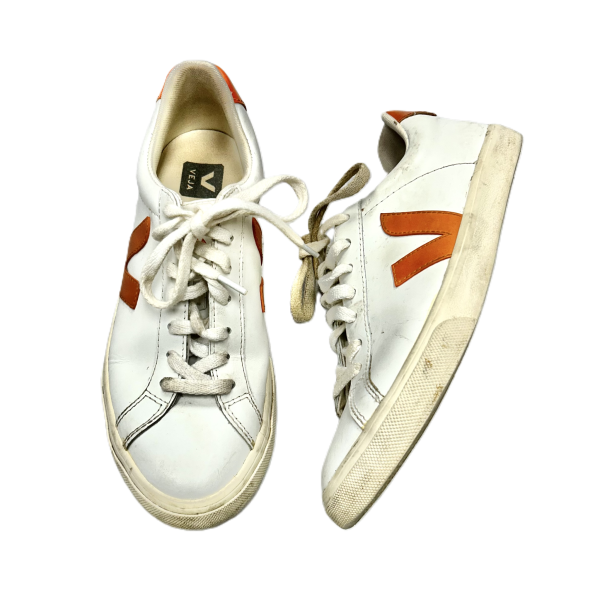 Shoes Sneakers By Veja In Orange & White, Size: 8 Discount