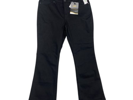 Jeans Boot Cut By Lee In Black Denim, Size: 16 For Discount