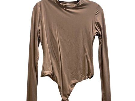 Bodysuit By Clothes Mentor In Brown, Size: L For Sale