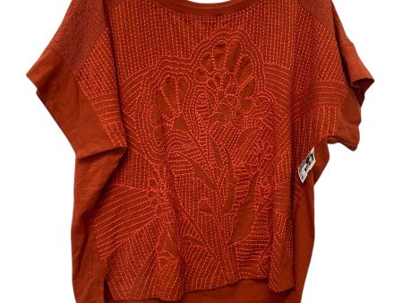 Top Short Sleeve By Anthropologie In Orange, Size: L Online Hot Sale