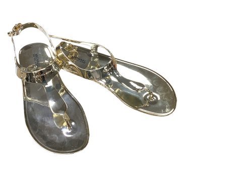 Sandals Designer By Michael By Michael Kors In Gold, Size: 9 For Discount