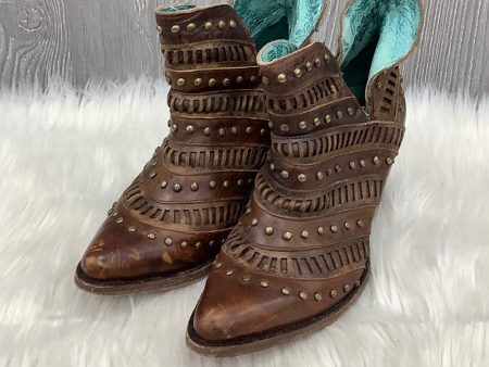 Boots Ankle Heels By Corral In Brown, Size: 8 Supply