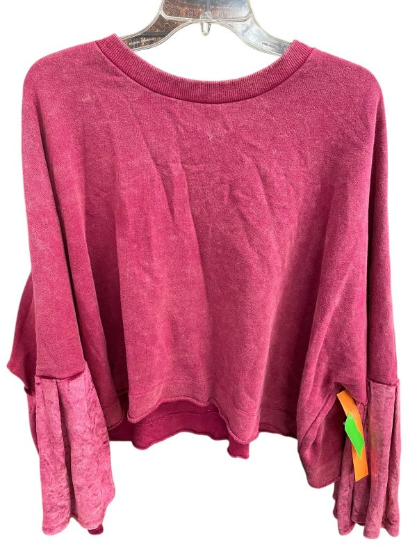 Sweatshirt Crewneck By Free People In Pink, Size: M on Sale