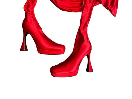 Boots Over-the-knee Heels By Jeffery Campbell In Red, Size: 8.5 Discount