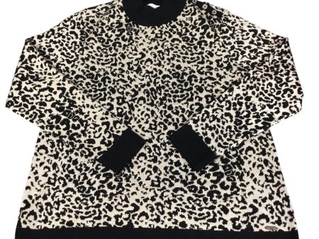 Sweater By Calvin Klein In Black & Cream, Size: Xl Online Sale