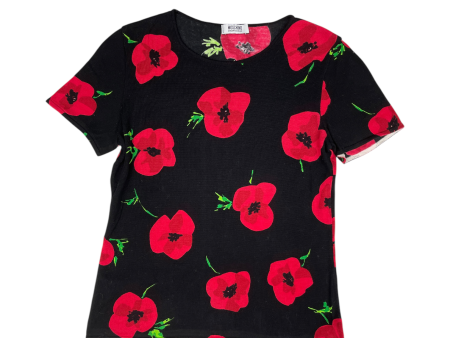 Top Short Sleeve By Moschino In Black & Red Discount