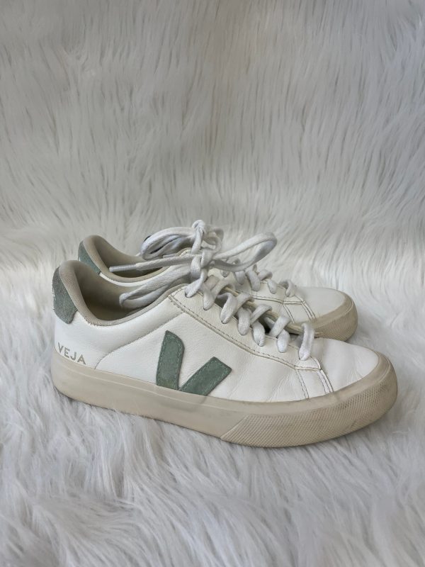 Shoes Sneakers By Veja In Cream & Green, Size: 6 For Cheap