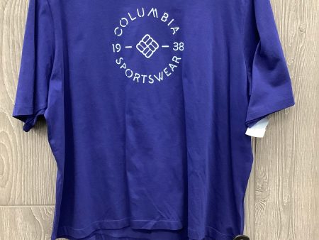 Athletic Top Short Sleeve By Columbia In Blue, Size: L Online Hot Sale