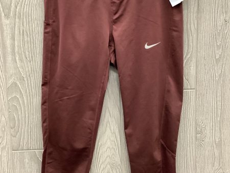 Athletic Leggings By Nike Apparel In Red, Size: M Cheap