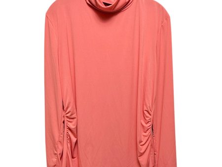 Ruched Turtleneck By New York And Co In Pink, Size: Xl on Sale