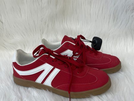 Shoes Sneakers By Clothes Mentor In Red & White, Size: 10 on Sale