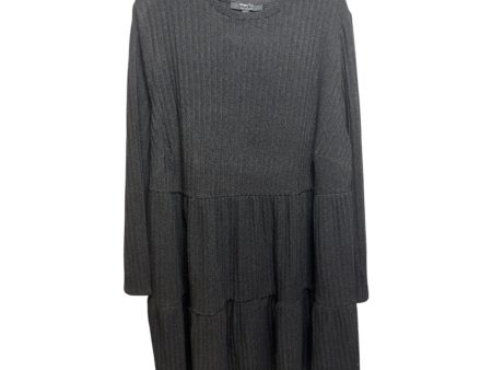 Ribbed Knit Dress Casual Midi By simply be. In Black, Size: 28 Online now