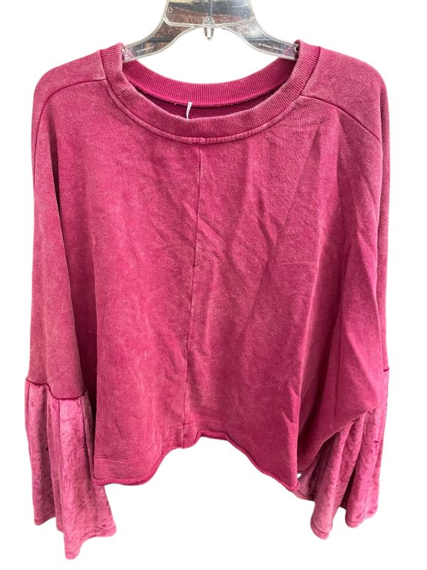 Sweatshirt Crewneck By Free People In Pink, Size: M on Sale